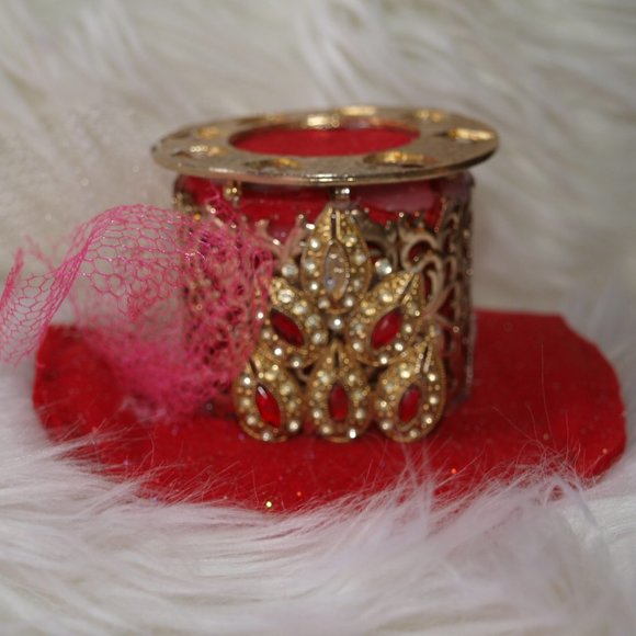 Grandma&Me Decorative medium Red with Glitter Hat HANDMADE - Picture 6 of 11